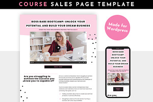 Pink Course Sales Templates