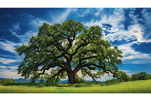 branches oak tree sky ai generated, an Animal Photo by pikepicture