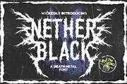 Nether Black Death Metal Font, a Blackletter Font by Letterhend Studio (Thumbnail 1 of 9)