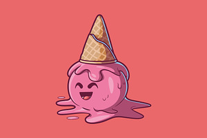 Ice Cream Ball!, a Food Illustration by pedrors