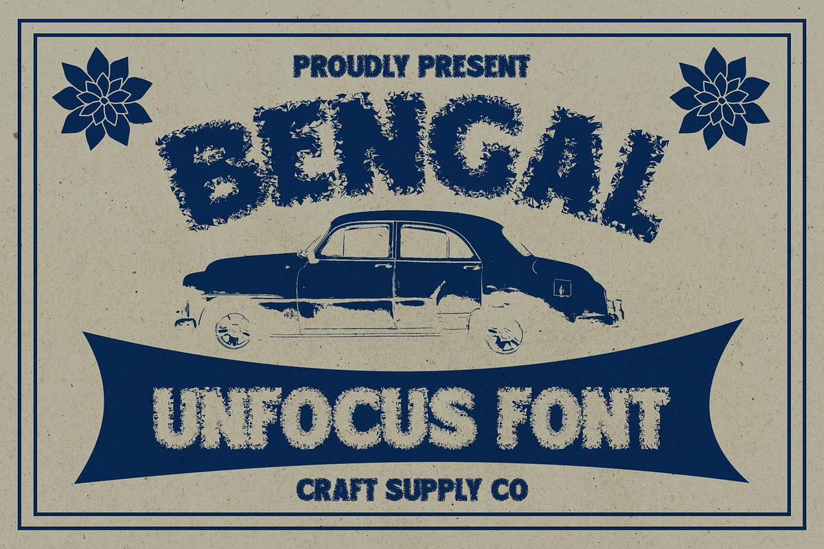 Bengal Unfocus, a Sans Serif Font by Craft Supply Co. (Photo 1 of 8)