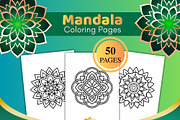 50 Simple Mandala Coloring Pages, an Object Illustration by SimoDigitalArt (Thumbnail 1 of 5)
