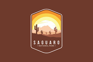 Saguaro National Park Emblem Logo