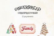 Watercolor - Christmas Gingerbread, a Decorative Illustration by bylin_illustration (Thumbnail 2 of 9)