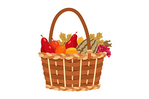 Basket autumn harvest icon. Grocery, a Food Illustration by the8monkey