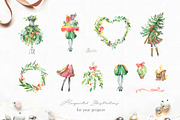 Hello Christmas. Watercolor Kit., a Decorative Illustration by OctopusArtis (Thumbnail 3 of 12)
