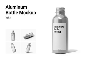 Aluminum Bottle Mockup Vol.1, a Packaging Mockup by Akebareee