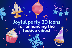 Sparkly - Party 3D Icon Set