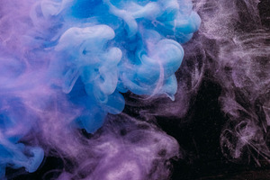 Paint mix fume drop explosion water dye cloud art