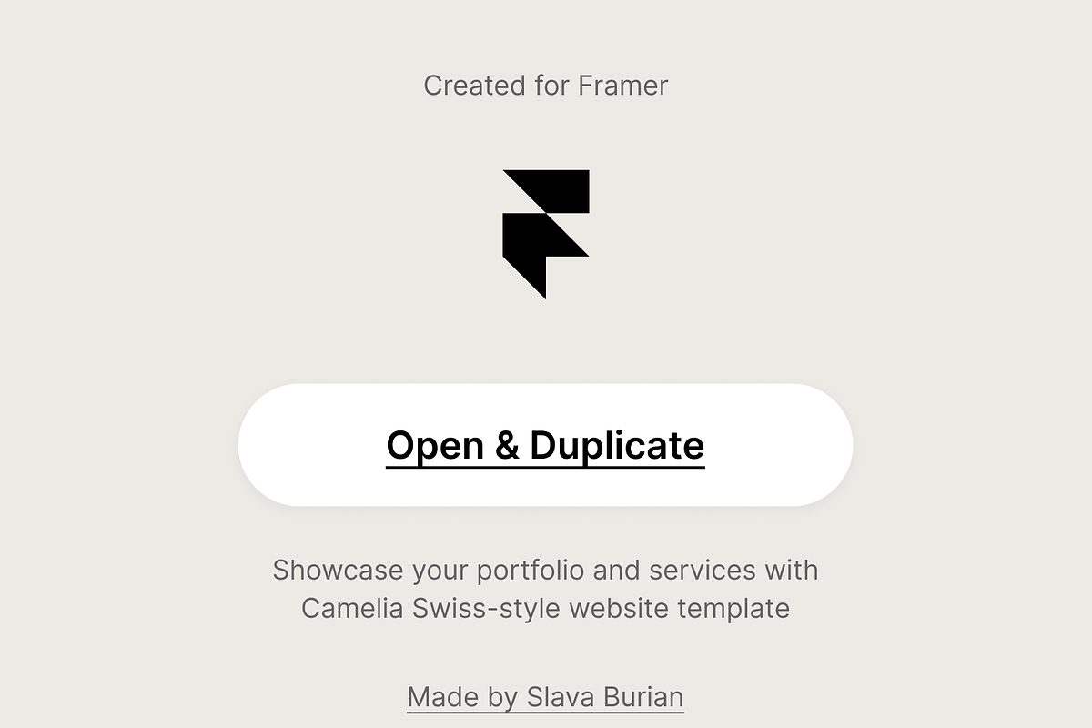 Camelia — Beauty Framer Template, a Landing Page Template by Slava Burian (Photo 4 of 4)