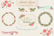 Holiday Botanical Vectors, an Illustration by Summit Avenue (Thumbnail 1 of 4)