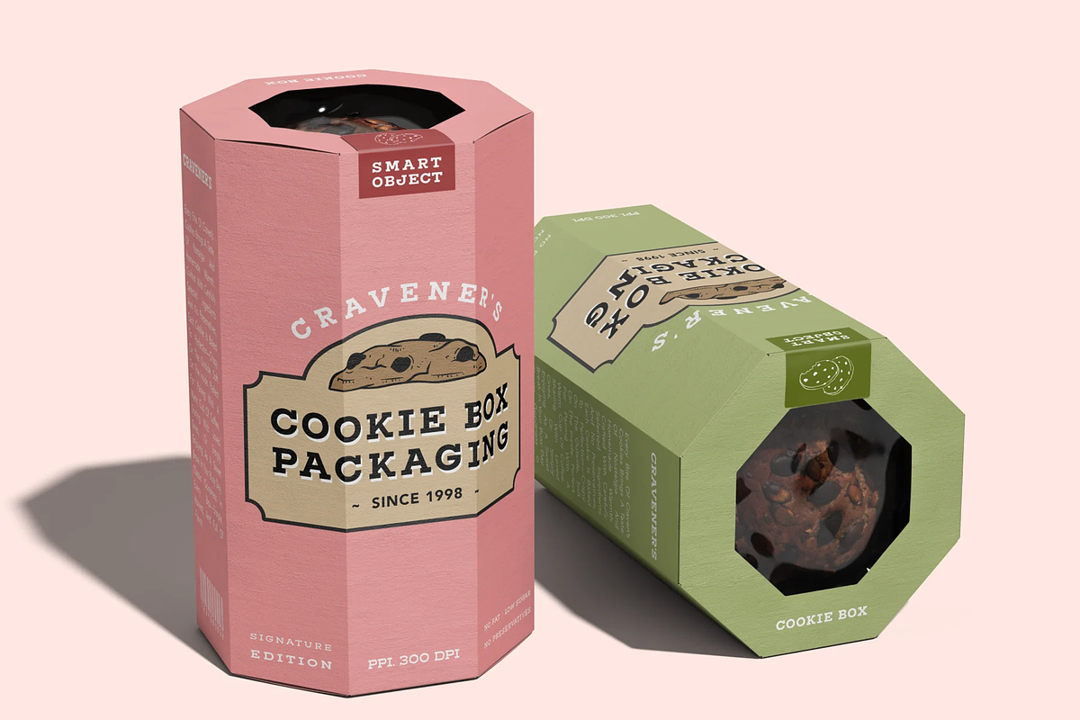 Cookies Box Mockup, a Packaging Mockup by graphicsauce
