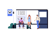 Urban public transport, bus stop set, a Transportation Illustration by PaperTrident (Thumbnail 6 of 7)