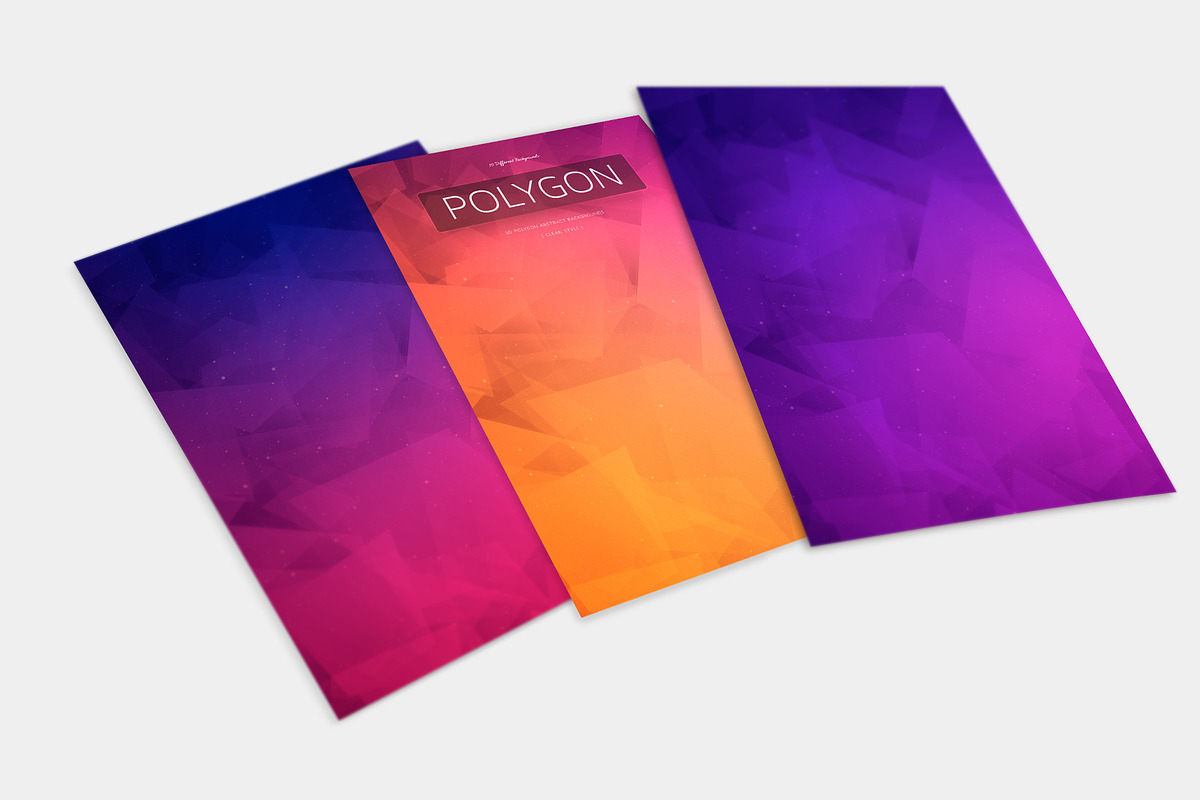 +25 Polygon Colorful Backgrounds v2, a Background Graphic by BIBIART (Photo 5 of 8)
