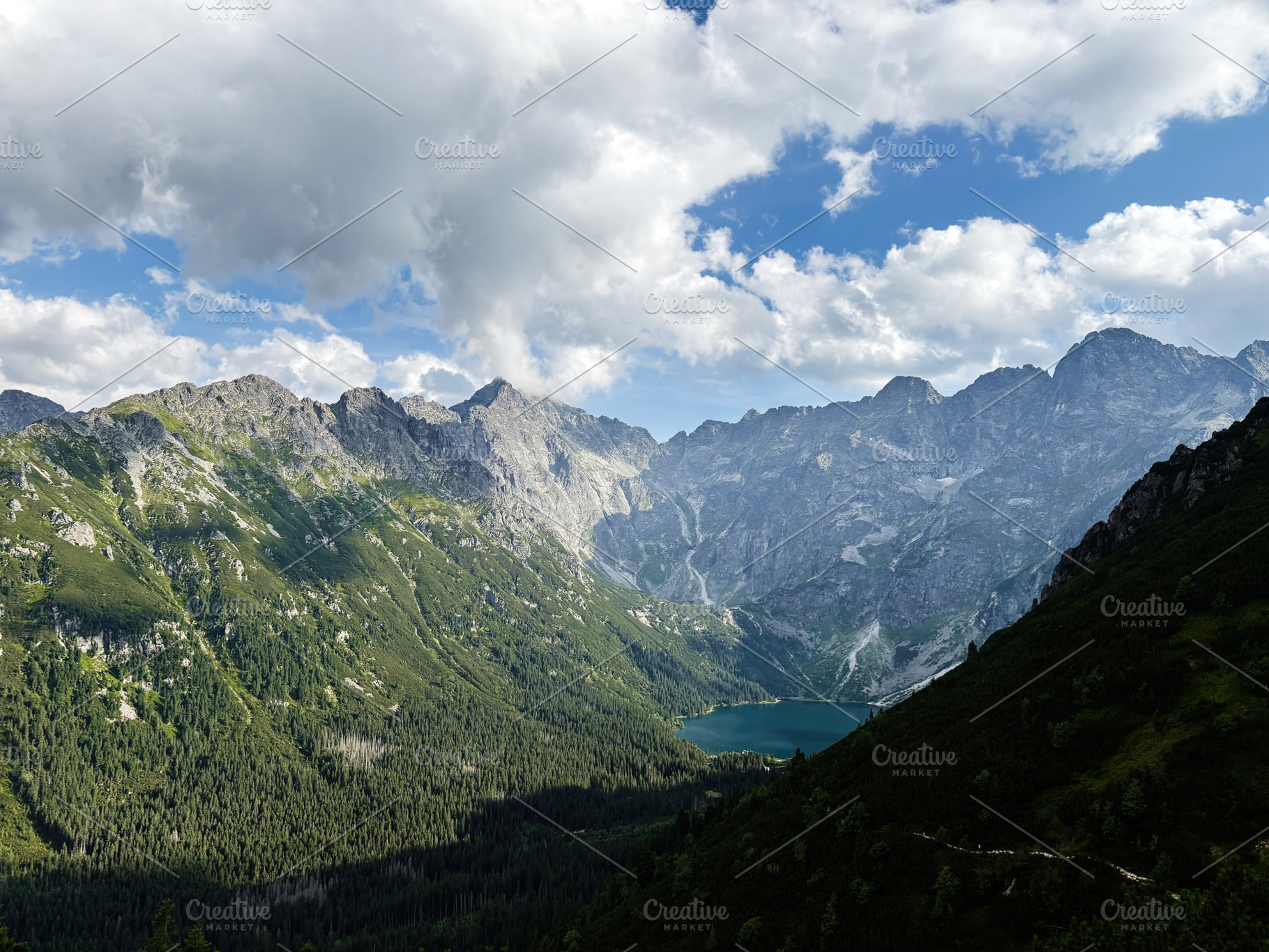 Stunning mountain valley overlook with a blue lake in Zakopane Poland, a Nature Photo by AS photostudio
