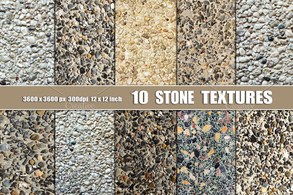 10 STONE PEBBLE WALL TEXTURES