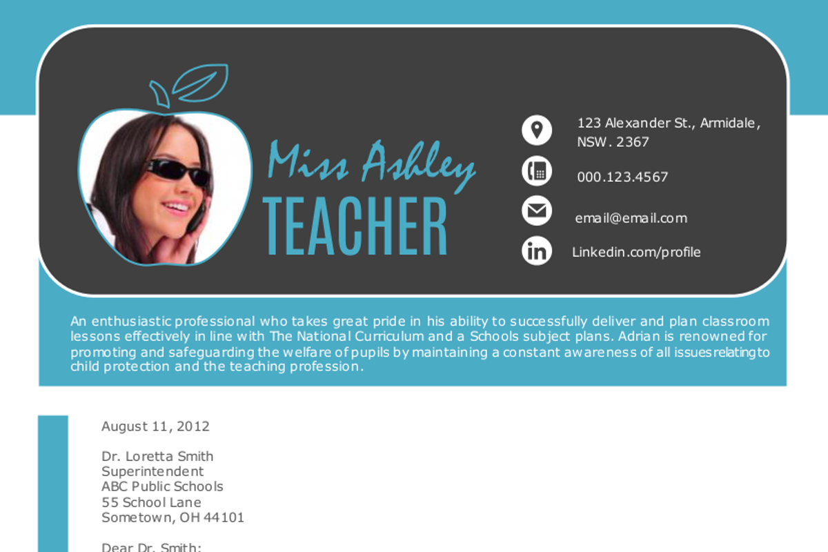 Modern teacher resume for MS Word, a Resume Template by Inkpower (Photo 4 of 5)