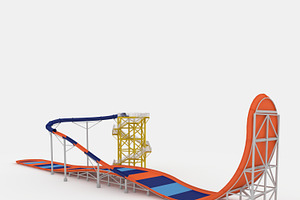 3D Model Waterpark Slide 5