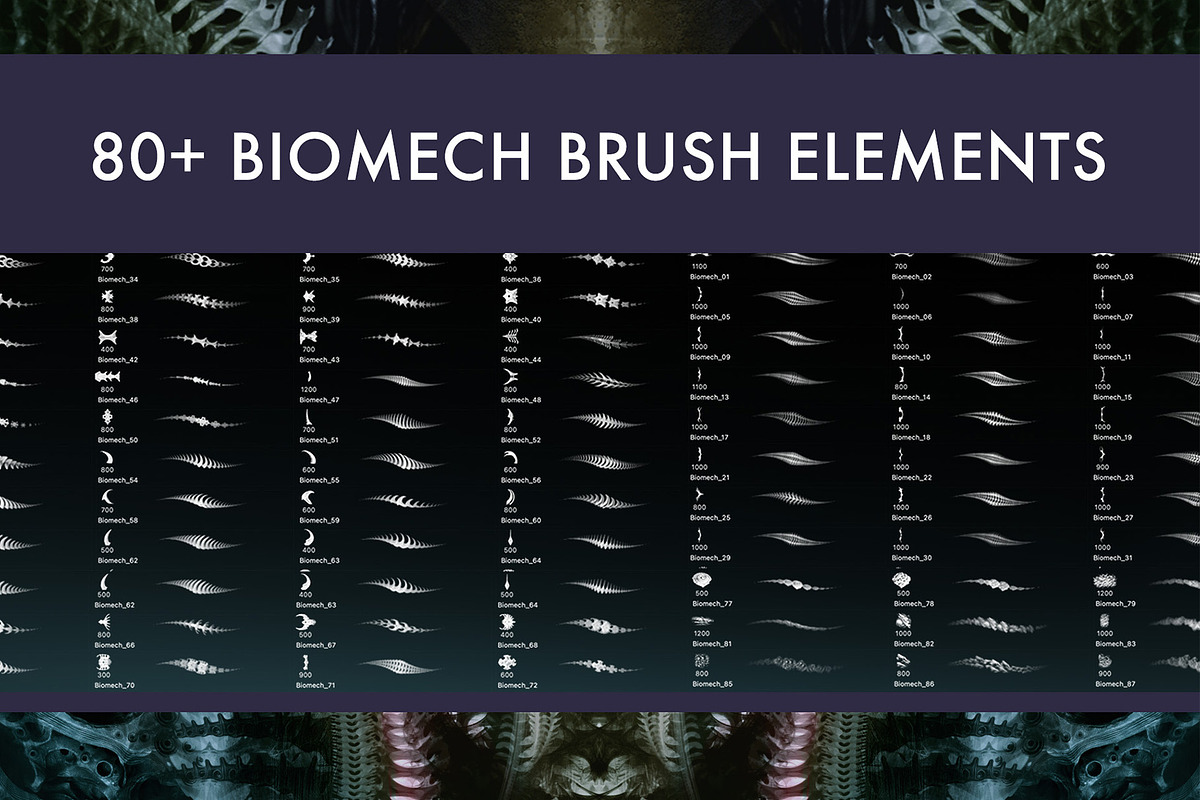 Biomech Brush Set, a Brush Add-On by Zsolt Kosa Art (Photo 5 of 6)