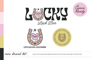 DIY Logo for Canva - Lucky Lash Bar, a Branding & Logo Template by Hello Holly Studio