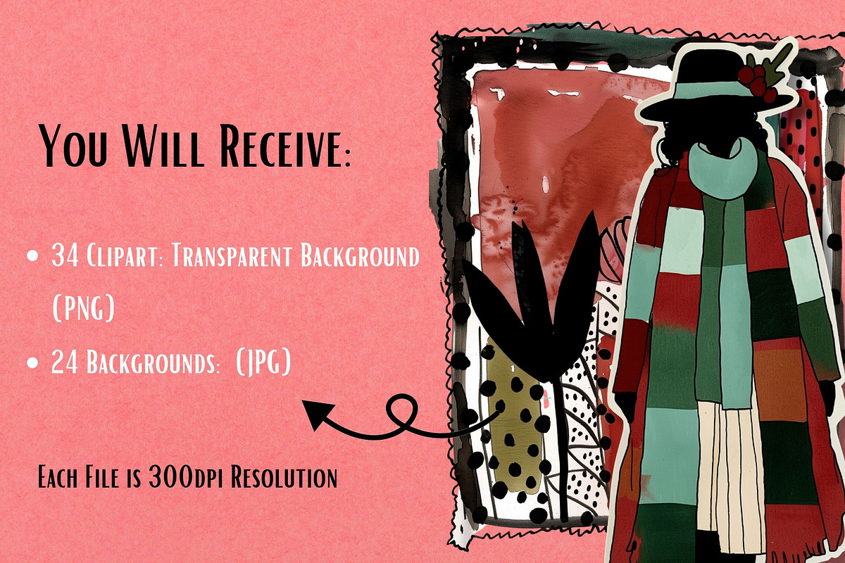 Whimsical Winter Figures paper dolls, a Person Illustration by NiiiNArt (Photo 2 of 6)