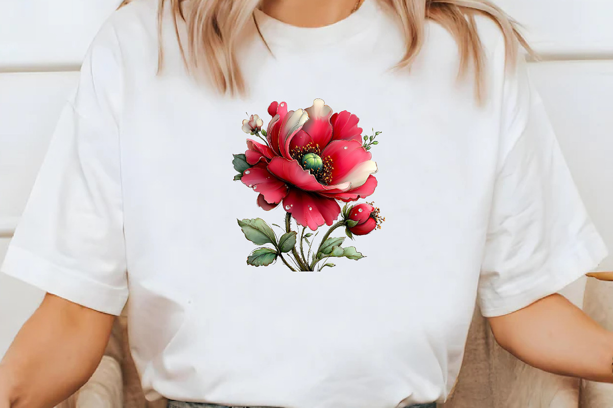 Whimsical spring poppy flower Clipar, an Illustration by Designworld (Photo 5 of 8)