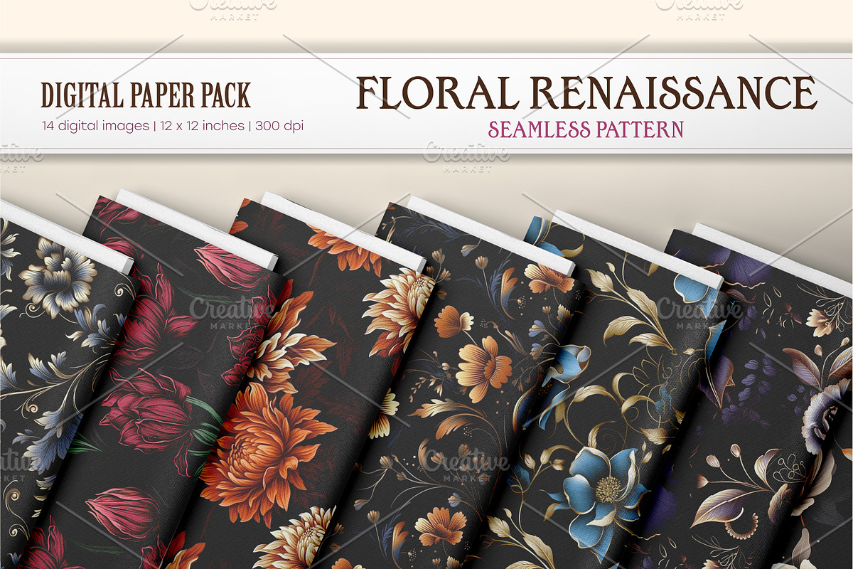 Floral Seamless Patterns 12., a Pattern Graphic by KENO Mascots (Photo 7 of 10)