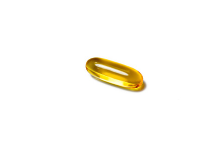 Fish Oil Capsule on white background