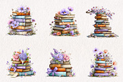 Spring Flower Book Stack Sublimation, an Illustration by CreationArt (Thumbnail 7 of 7)