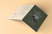 Vintage Minimal Funeral Program, a Brochure Template by Neermana (Thumbnail 2 of 4)