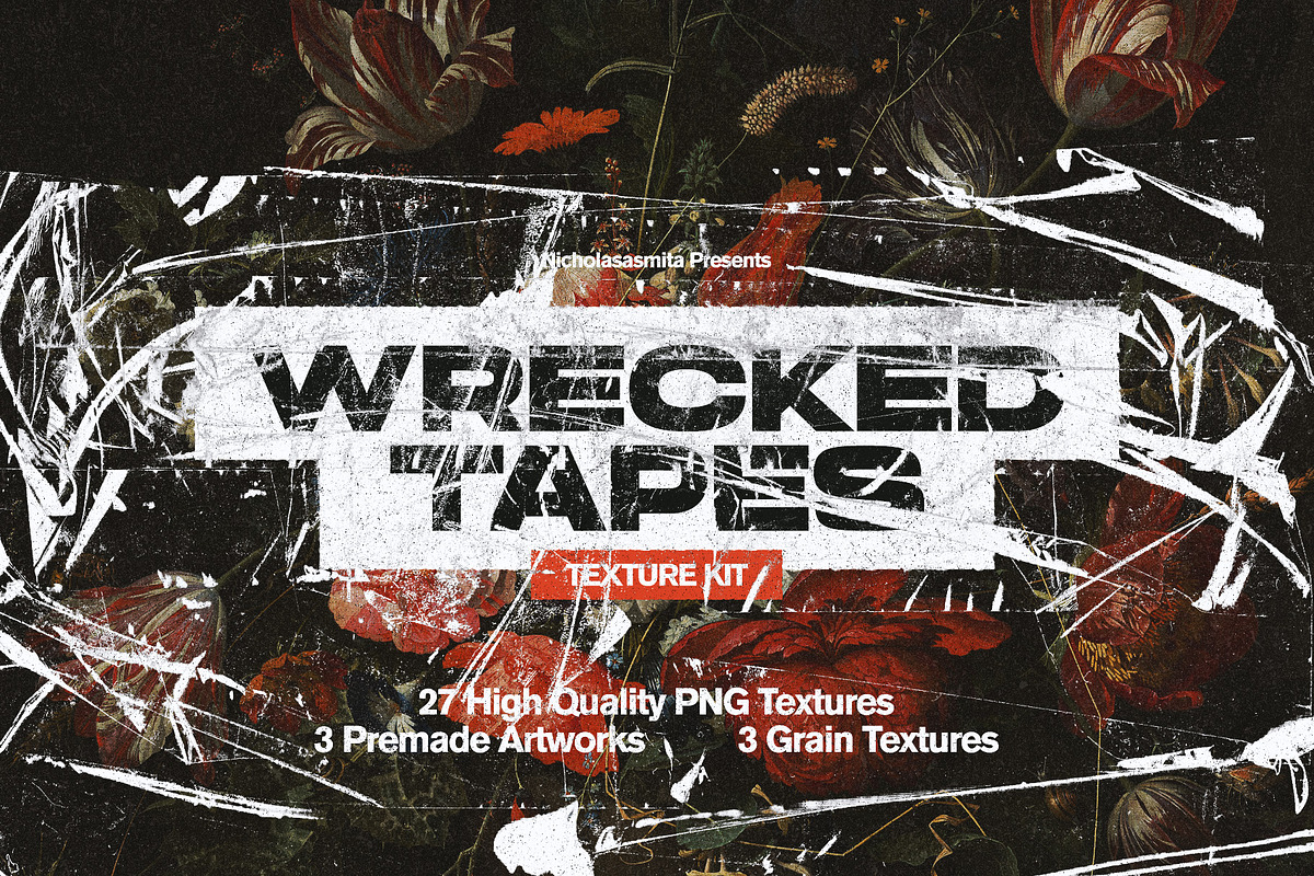 Wrecked Tapes Texture Kit, a Texture Graphic by nicholasasmita (Photo 1 of 10)