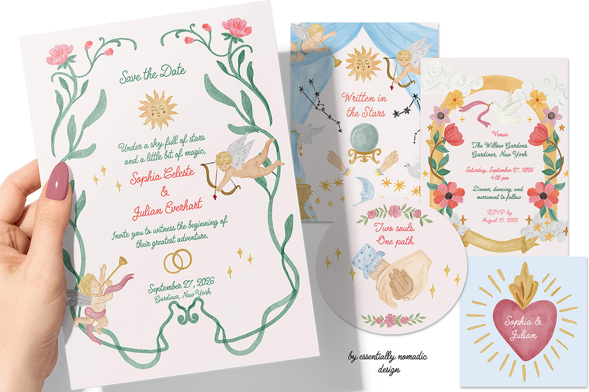 Hand-Painted Celestial Clipart, an Object Illustration by Essentially Nomadic (Photo 4 of 11)