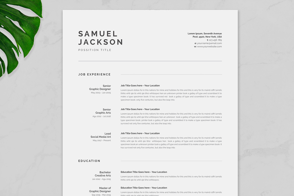 Resume/CV, a Resume Template by UX-group (Photo 1 of 5)