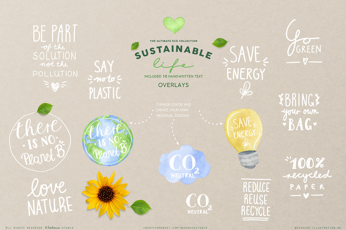 Sustainable Eco Lifestyle Collection, an Object Illustration by beehouse studio (Photo 5 of 9)