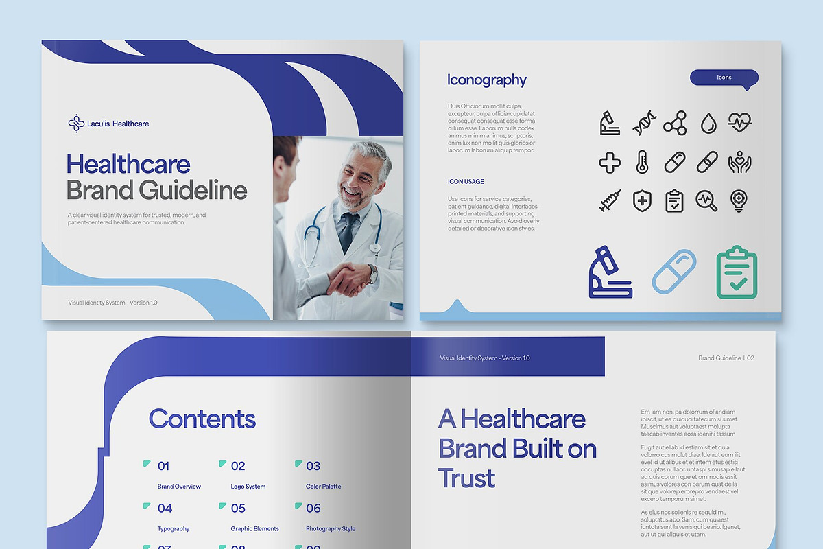 Healthcare Brand Guidelines Template, a Brochure Template by BrandPacks (Photo 8 of 8)