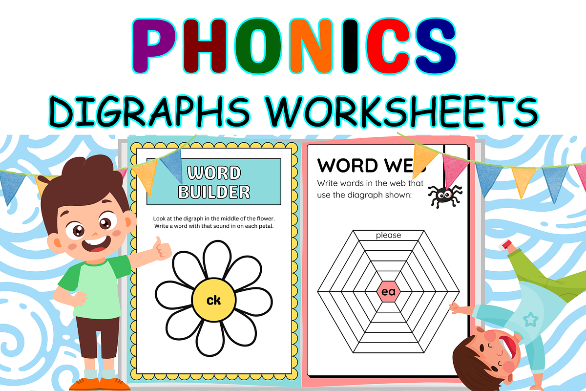 Digraph Worksheets Kindergarten, a Templates & Theme by Premium Digital Templates (Photo 3 of 3)
