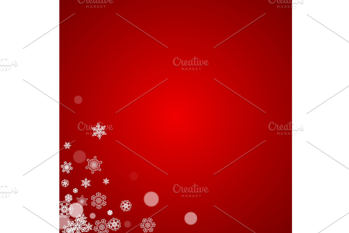 Christmas snowflakes on red, an Object Illustration by Holo Art