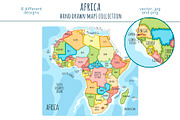 Africa Maps Collection, an Education Illustration by Illustrationsforteachers (Thumbnail 2 of 8)