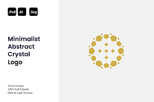 Minimalist Abstract Crystal Logo, a Branding & Logo Template by Luxury Logos