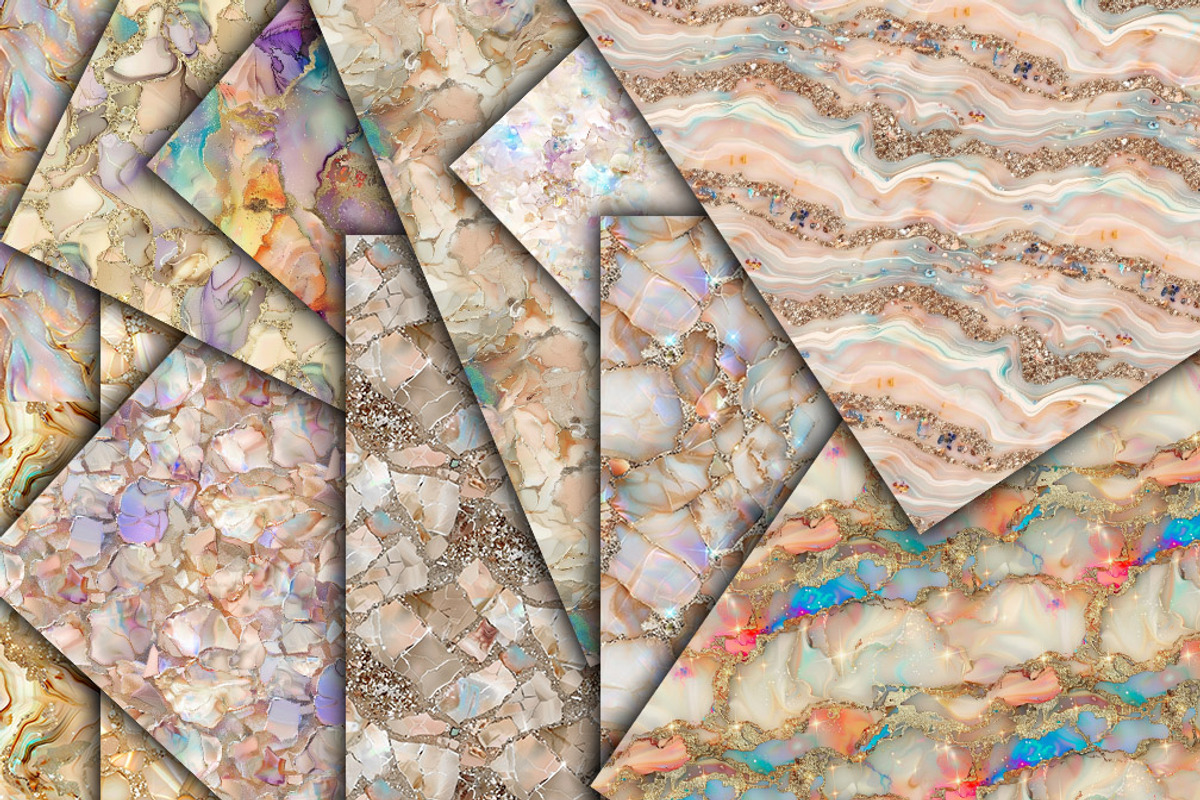 Glitter Gem Printable Papers, a Texture Graphic by CatgoDigital (Photo 5 of 6)
