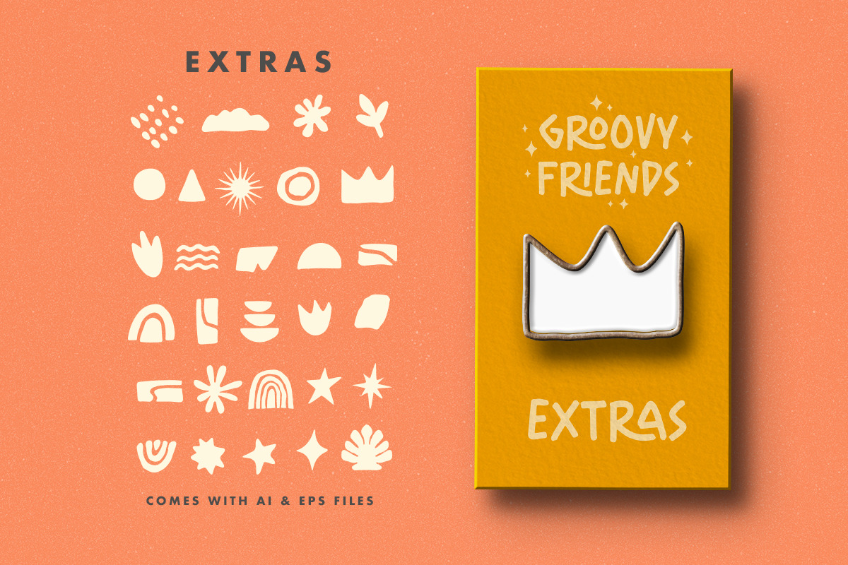 Groovy Friends - Playful Font, a Font by Letterhend Studio (Photo 7 of 11)