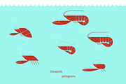Crustaceans pictograms, a Graphic by Yuelan (Thumbnail 4 of 4)