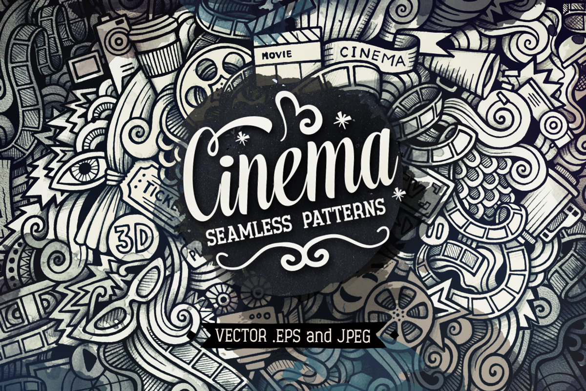 Cinema Graphics Patterns, a Pattern Graphic by BALABOLKA (Photo 1 of 6)