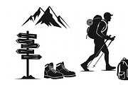 Hiking Adventure Silhouette Bundle, an Illustration by yasushie (Thumbnail 14 of 51)