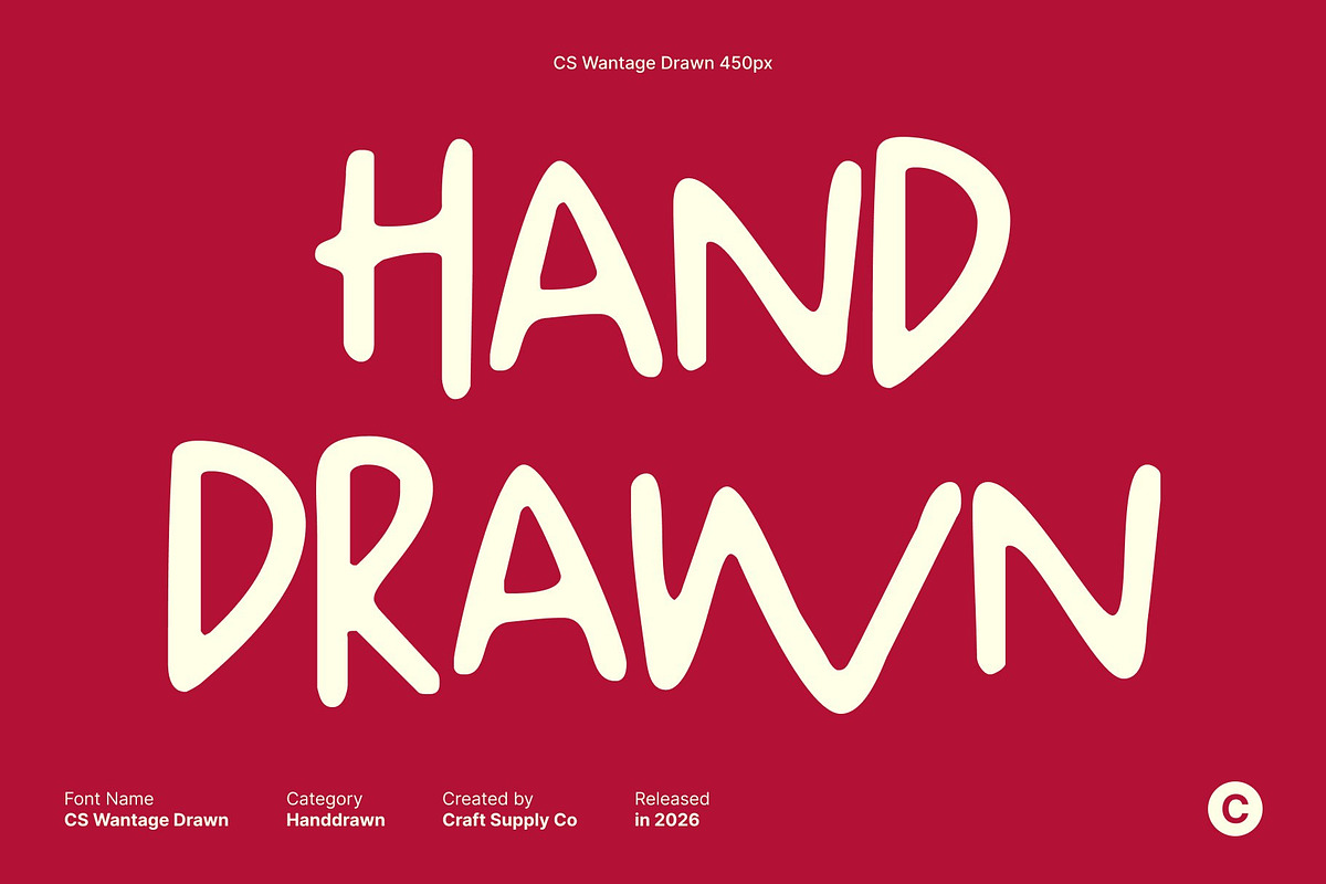 CS Wantage Drawn, a Handwritten Font by Craft Supply Co. (Photo 2 of 8)