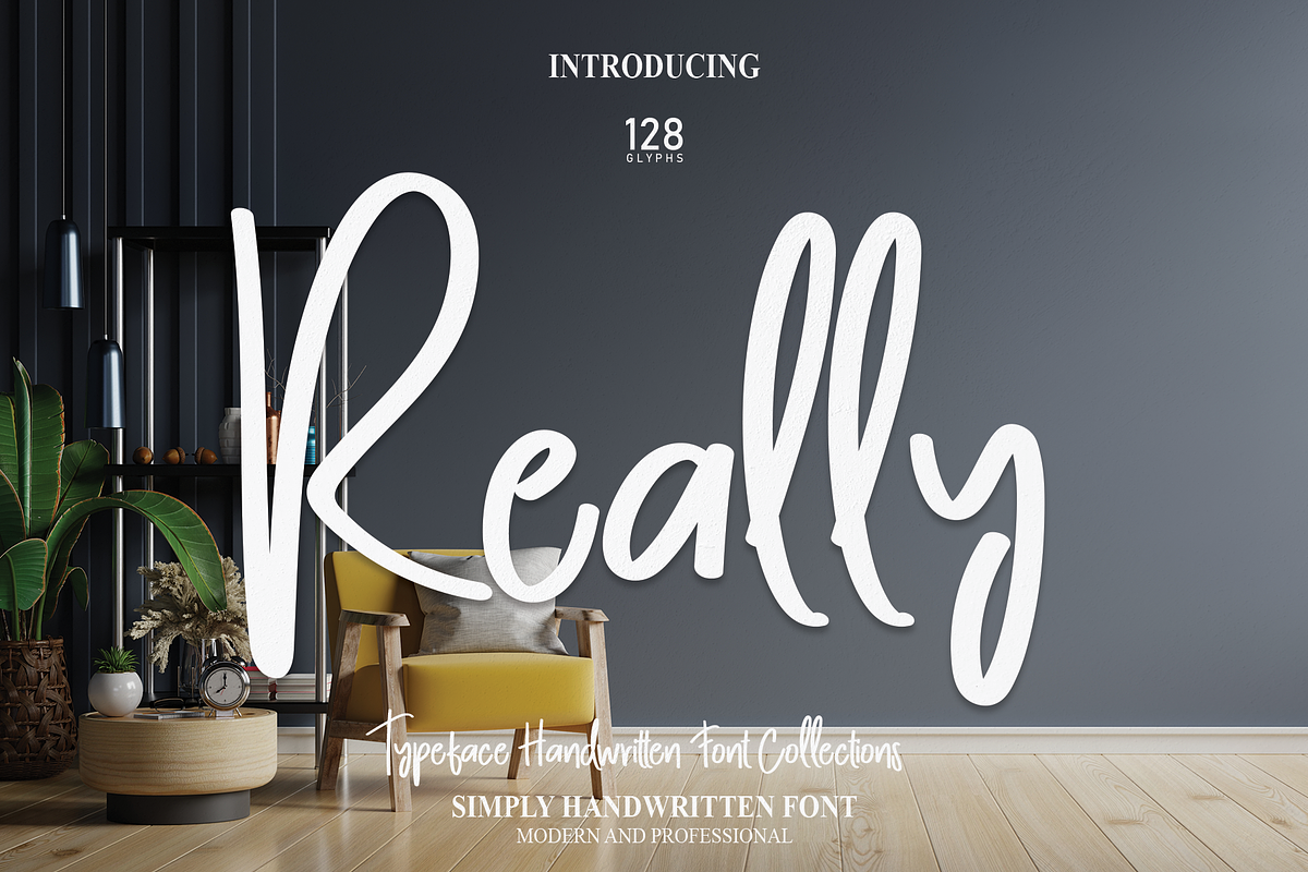 Really | Script Font, a Script Font by Scratchones (Photo 1 of 8)