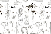 Hawaiian, Hawaii Set pattern, a Pattern Graphic by Netkoff