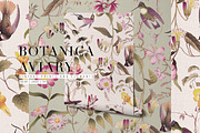 Vintage Botanical Floral Prints, a Pattern Graphic by LEAFure (Thumbnail 1 of 10)