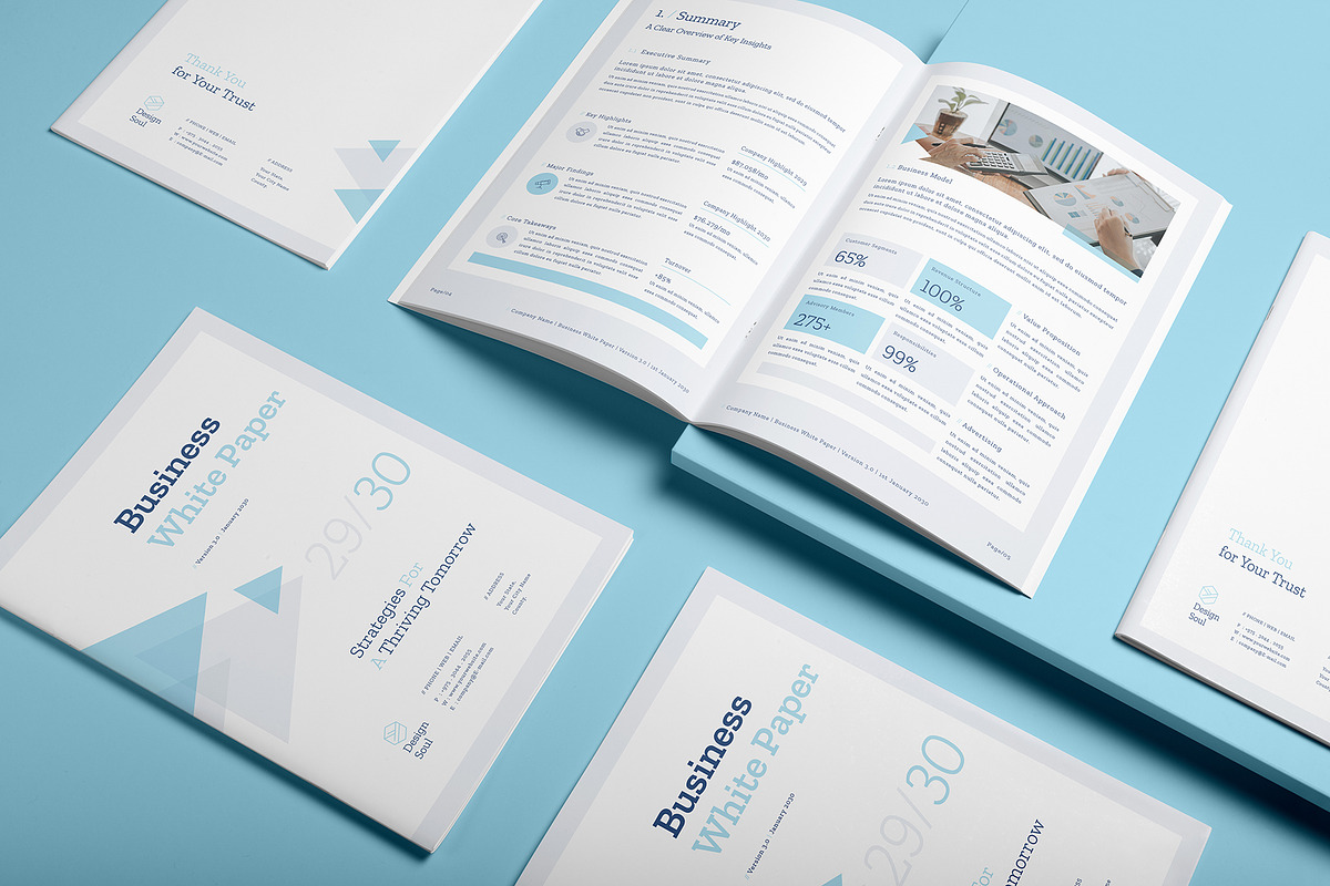 Business White Paper Report Template, a Brochure Template by Designsoul14 (Photo 3 of 15)