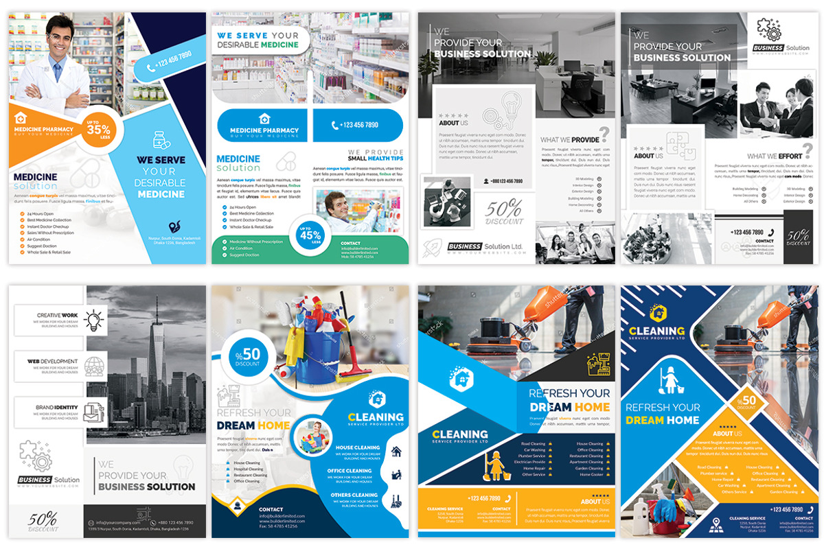 120 Business Flyers Bundle 99% OFF, a Flyer Template by Imagine Design Studio (Photo 4 of 17)